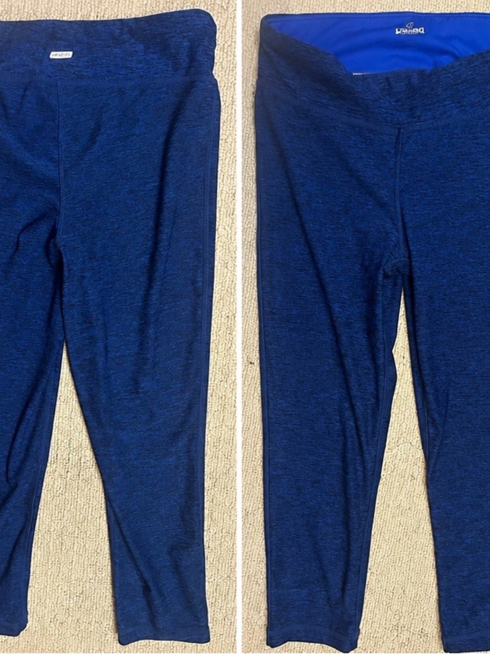 Spalding Speed-Dri Blue Capri Leggings Women’s Medium EUC